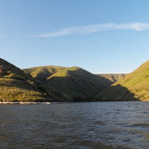 Media 'By sunrise the water had calmed from the overnight wind.' in album 'Driving through the Palouse to the Snake River.'