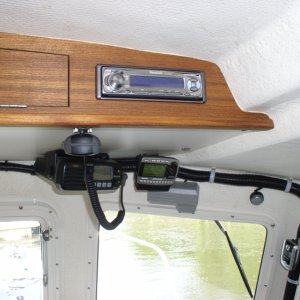 (Minnow) Overhead shelf - teak veneer
