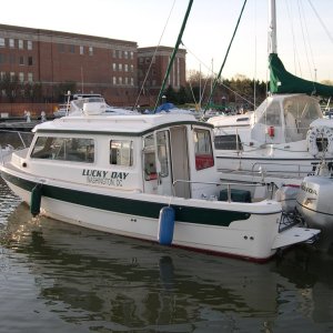 Marina on the Anacostia River in DC.  That's the Army's Ft. McNair on the shore.