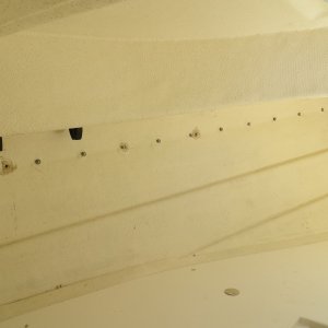 Media 'New stainless steel fasteners on inside for rub rail 
2015' in album 'Rub rail off starboard side'