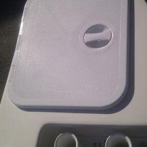 Media 'New IMTRA non leaking hatches' in album '1" PVC Roof rack - less than $50 and works great.'