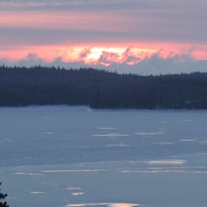 Sunrise on Little Kennebeck Bay with Sea Smoke