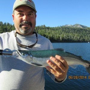 Media '3 lb Kokanee, Lake Tahoe' in album 'First launch, Cave Rock, Lake Tahoe'