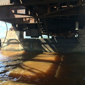under the swing bridge