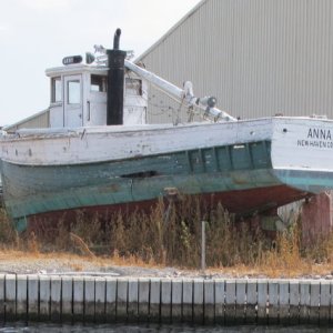 Old tug boat in Cape Vincent Harbor/