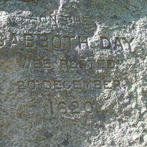 The Clark's Island rock -- site of a pilgrim sermon