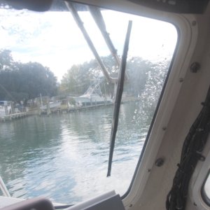 Closer interior starboard side view with the 14" replacement wiper installed.