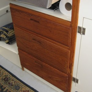 (SEA3PO) teak drawers under driver seat