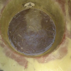 top view, just enough clearance to close