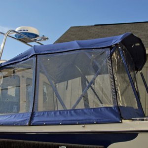 Media 'Sunbrella canvas, port side.  I wanted it to cover the spash well so I could bar-b-que in the rain.  Good thing too as it rained every weekend I was out last summer.' in album 'Sunbrella canvas, port side.  I wanted it to cover the spash well so I could bar-b-que in the rain.  Good thing too as it rained every weekend I was out last summer.'