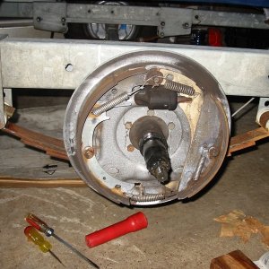 Media 'Galforite brake assembly. 4 years old.' in album 'Bearing Buddy Removed'