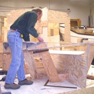 (Pat Anderson) Dave Livingston working on the plug for the C-Ranger R25 house 1-20-06