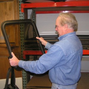 Media '(Pat Anderson) Dave Shows Cabin Off Side Window' in album '(Pat Anderson) Dave Livingston working on the plug for the C-Ranger R25 house 1-20-06'