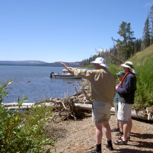 Really like this photo of Yellowstone John with Steve and El.  He was enjoying Yellowstone Lake and the surrounding area for 24 years before our first visit.