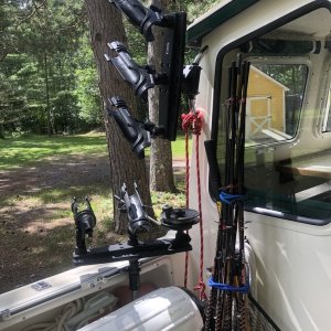 Media 'Rod Holders and Rods ready to go fishing' in album 'Scotty Deck Mount Rod Holder w #254 Rod Holder Extension'