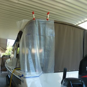 Media 'Patterning Port Rear panel using Durascrim material (from Sailrite).' in album 'Locating and sizing the frame'