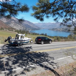 Dropping down into Lake Chelan.