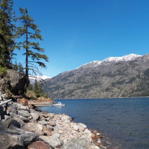 One of just a couple of USFS docks on the lake.  I only saw four boats all day and one of them was the Lady of the Lake.