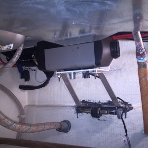 Mounting Plate with heater; fuel pump temporarily placed.