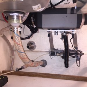 Heater with Exhaust thru Hull just to left