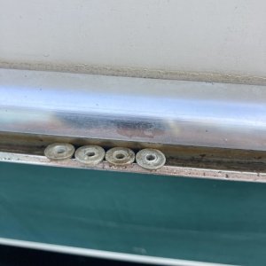 Everywhere I found part of the pop rivet broken off or missing I knew I needed to replace it.