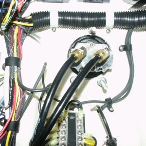 Backside of Baystar Hydraulic system at helm