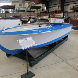 Media 'First synthetic production boat. Built by Gar Wood. Location; 
Antique Boat Museum, Clayton, NY' in album 'Entrance to harbor, Clayton, NY'