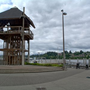 Media 'Lookout tower at Port Plaza' in album 'Heading south down Pickering Passage from Jarrell Cove'