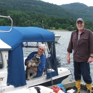Helen & Dave of Sailor-D at Fulford Harbor, Saltspring Island, BC