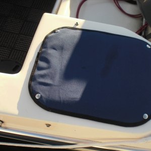 Hatch covers to keep the rain out.  Leak problem solved.