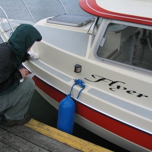Island Flyer getting her name