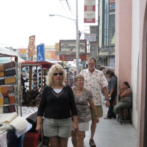 Walking through town