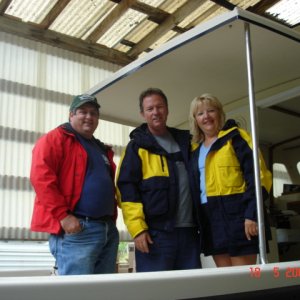 18 July EQ Marine
   On the ALOYSIUS 
 Patrick aka BYRDMAN 
Jim & Joan (WILD BLUE)