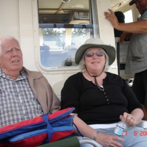 21 August Cornet Bay
 Onboard ALOYSIUS
Glenn, Beth & Roger
     (SENSEI)