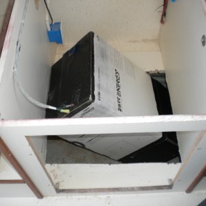 Mock up of tank dropped into place to verify fit.