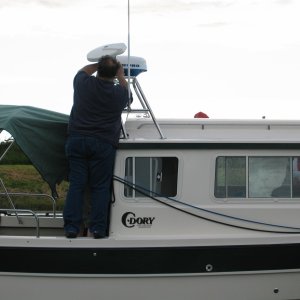 (Work Release) Jim putting his antenna up!