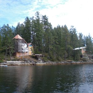 New house under construction. Grace Harbour.