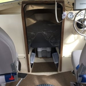 Plastic still on new v-birth cushions