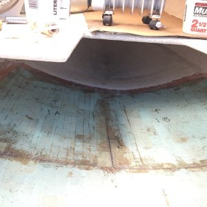 After laying in balsa, starting to wet-out top.