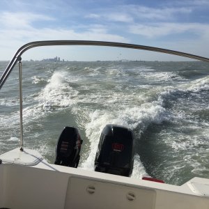 4-6\' chop on Corpus Christi bay.
