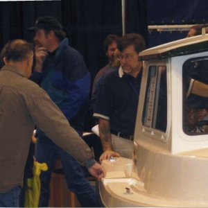 Jan 2003 Joe and Les at the Seattle Boat Show