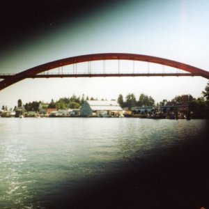 30 August 2003: The bridge at LaConner, WA.