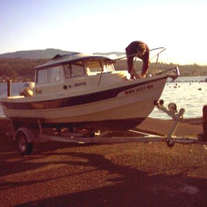 30 Nov 2003:  Joe & R-Matey at Lake Whatcom.