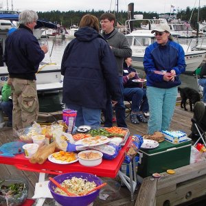 Food, C-Brats, and C-Dory's all around. Lopez Opening Day CBGT.