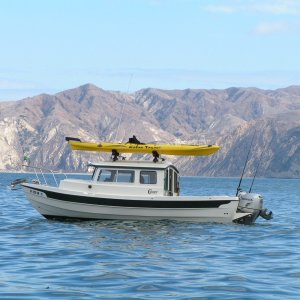 Jeff's boat off Santa Cruz Island