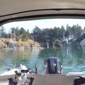Leaving Saddlebag Island late on a Sunday after the game.