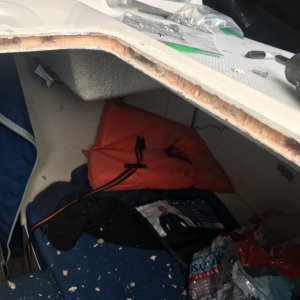 Media 'Dug out around screw locations and back from edge' in album 'Wet balsa at hinge locations'