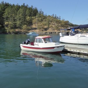 At my slip for the weekend at Friday Harbor, Friday morning May 20th