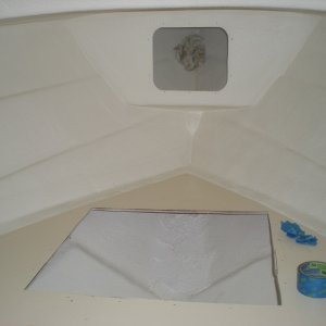 V-berth insulated and painted