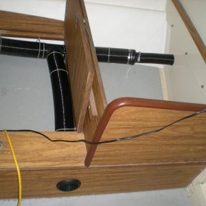 Dinette to v berth bulkhead duct work